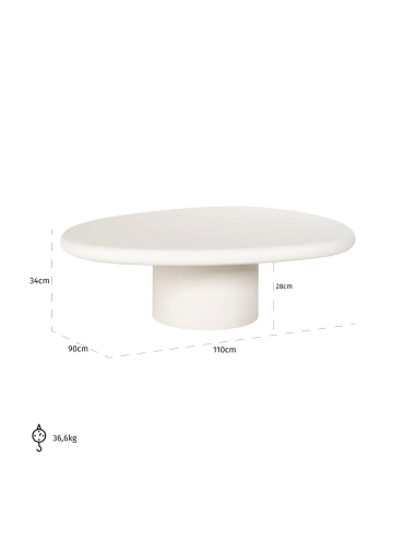 Couchtisch Bloomstone white 110x90