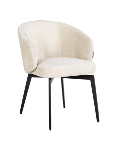 Chaise de salle à manger Amphara FR white chenille fire retardant 2