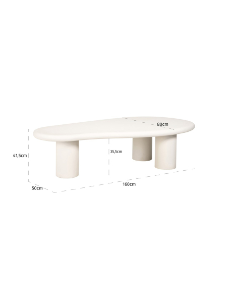 Mesa de centro Bloomstone white 160x80