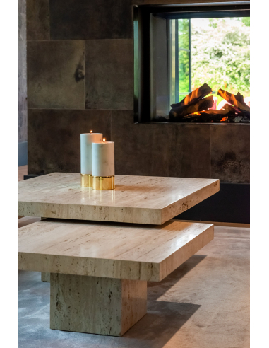 Mesa de centro La Cantera bege (Conjunto de 2)
