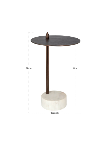 Mesa auxiliar Barron bronce