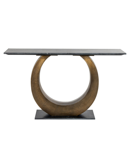 Luna gold console table