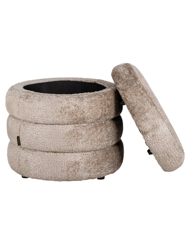 Poef & voetenbank Adele sheep natural