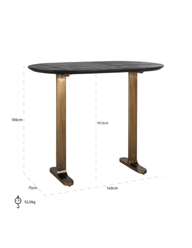 Bartafel Revelin zwart/goud 140