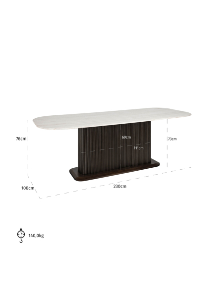 Mayfield brown dining table 230