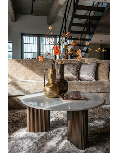 Couchtisch Mayfield brown 90Ø