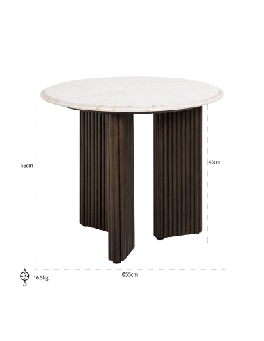 Table d'appoint Mayfield brown 55Ø