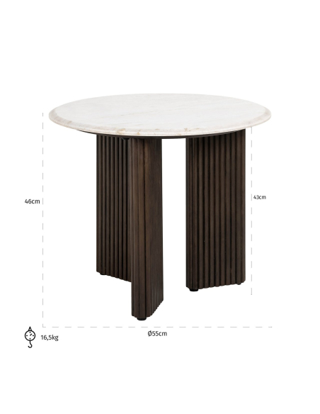 Table d'appoint Mayfield brown 55Ø