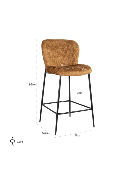 Darby barkruk cognac fusion
