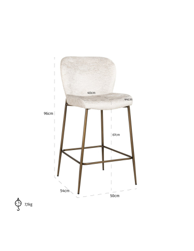 Banco de balcão Darby cream fusion