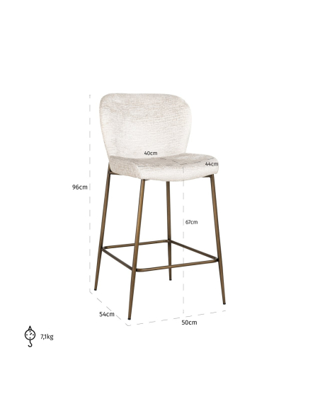 Banco de balcão Darby cream fusion