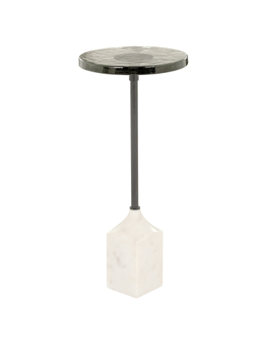 Aurora white side table 27Ø