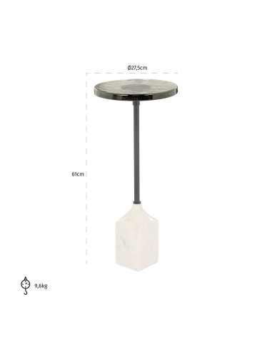 Table d'appoint Aurora white 27Ø