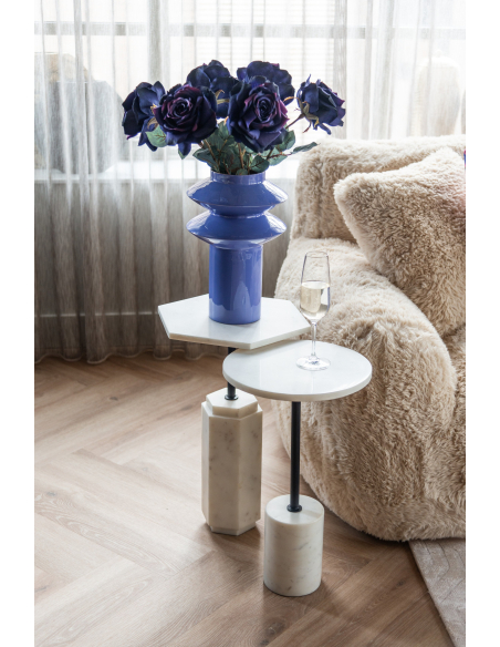 Table d'appoint Misty black/white 30Ø