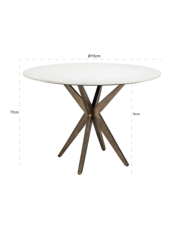 Mesa de jantar Maisy white 114Ø