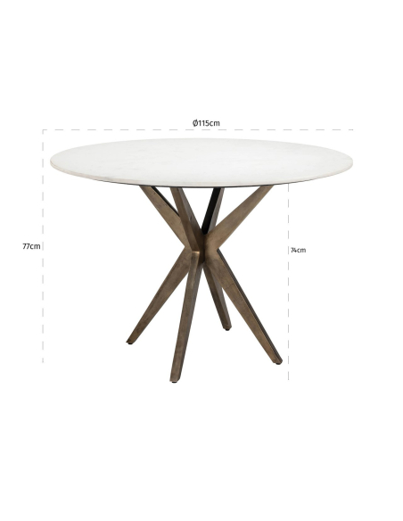 Maisy white dining table 114Ø