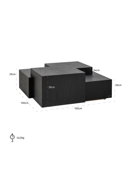 Tavolino Lennox dark coffee