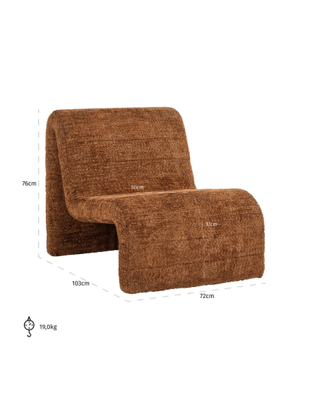 Loungefauteuil Kelly lovely cinnamon