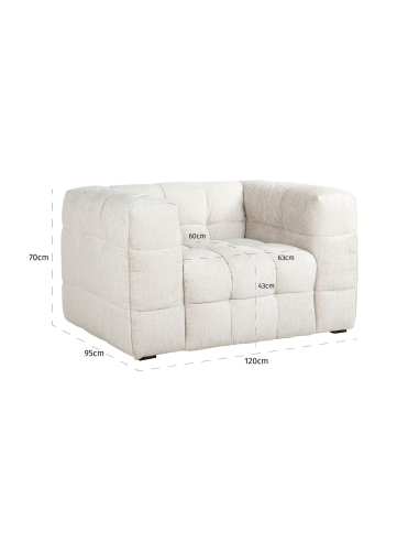 Loungefauteuil Merrol cream fusion brandvertragend