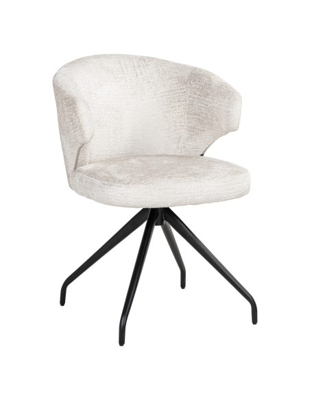 Eetkamerstoel Milly cream fusion swivel
