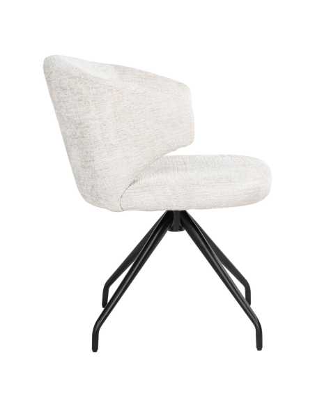 Silla de comedor Milly cream fusion swivel