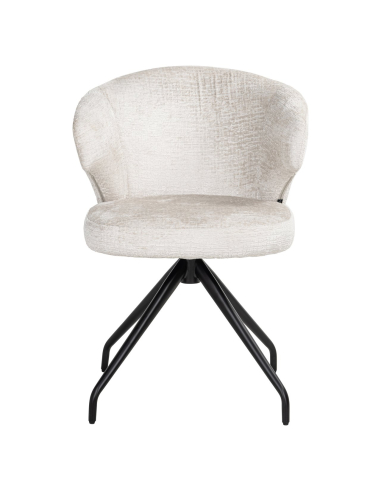 Sedia da pranzo Milly cream fusion swivel