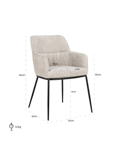 Chaise de salle à manger Bella natural renegade 2