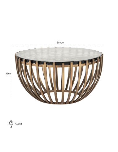 Volante gold coffee table 84Ø