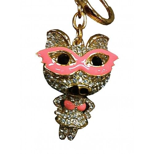 Porte clés cochon doré à strass Kare design - 3