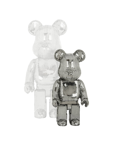 Objeto decorativo Bear prateado pequeno