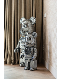 Objeto decorativo Bear prateado pequeno 2