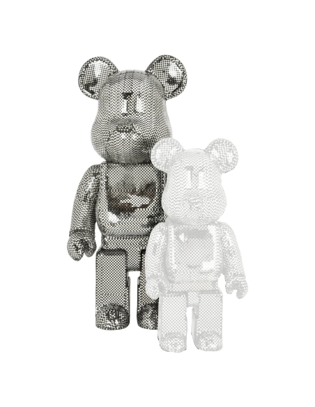 Objeto decorativo Bear silver large
