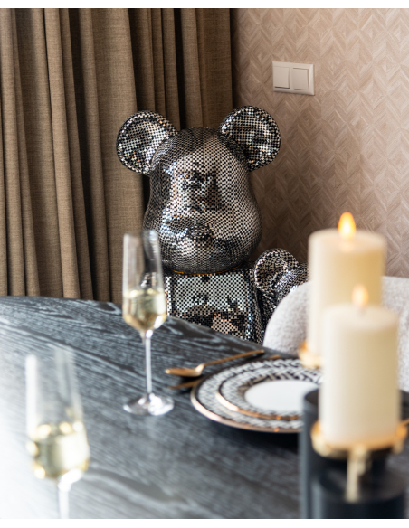 Objeto decorativo Bear silver large
