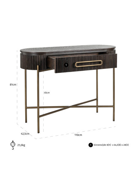 Luxor brown console