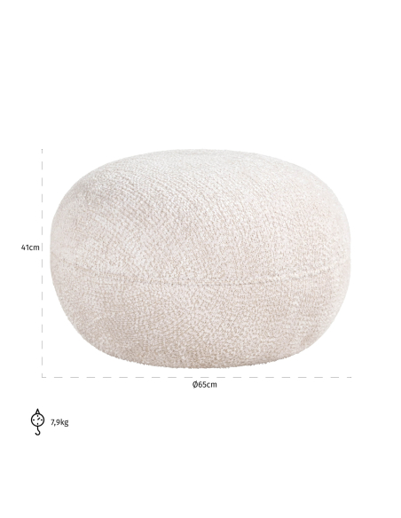 Pufe & apoio para os pés Jace lovely cream