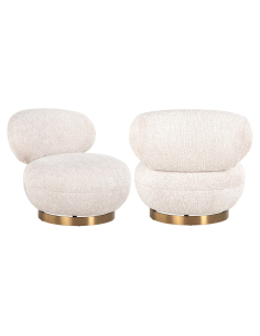 Loungefauteuil Jace lovely cream draaibaar