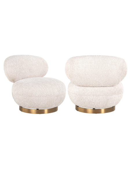 Loungefauteuil Jace lovely cream draaibaar