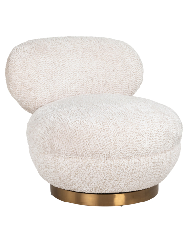 Jace lovely cream swivel lounge armchair
