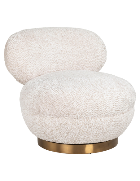 Loungefauteuil Jace lovely cream draaibaar