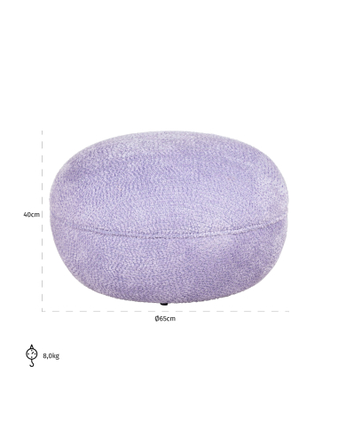 Pouf & poggiapiedi Jace lovely lavender