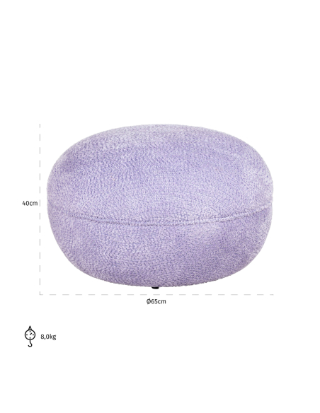 Puf y reposapiés Jace lovely lavender
