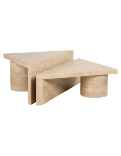 Table basse Fictus beige (Set of 2)