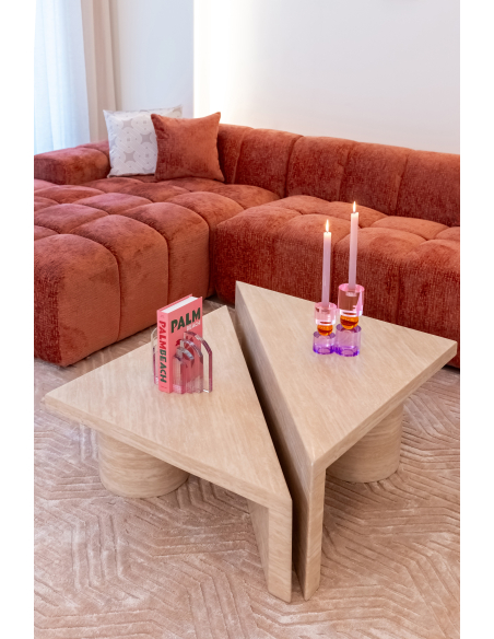 Salontafel Fictus beige (set van 2)