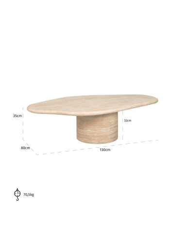 Fictus beige coffee table 130