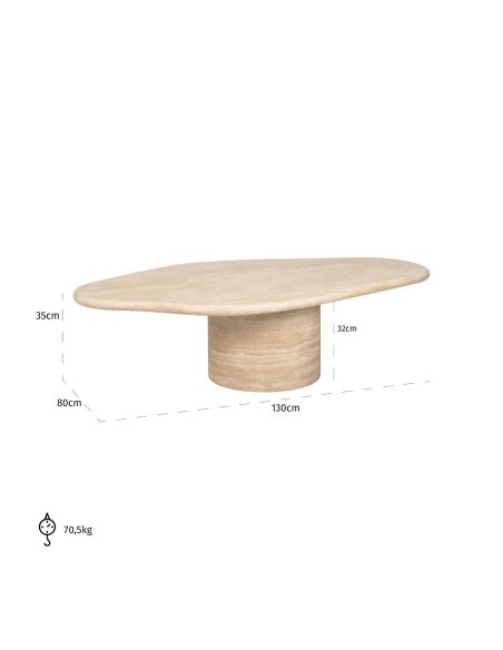 Couchtisch Fictus beige 130