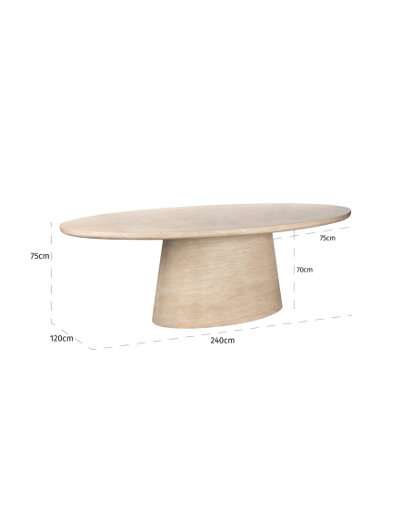 Mesa de jantar Fictus bege 240
