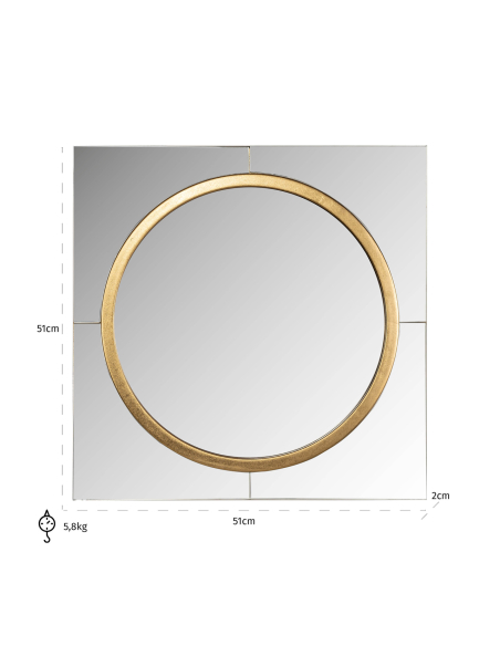Specchio Briana gold