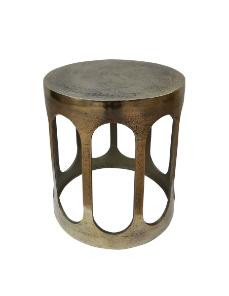 Du Pont brushed gold side table