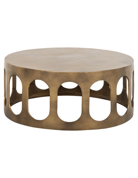 Table basse doré brossé DU PONT | Déco Loft Attitude