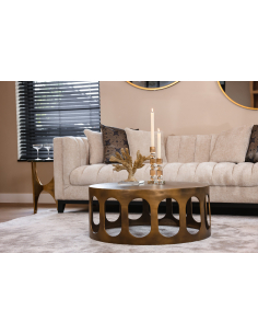 Table basse doré brossé DU PONT | Déco Loft Attitude 2